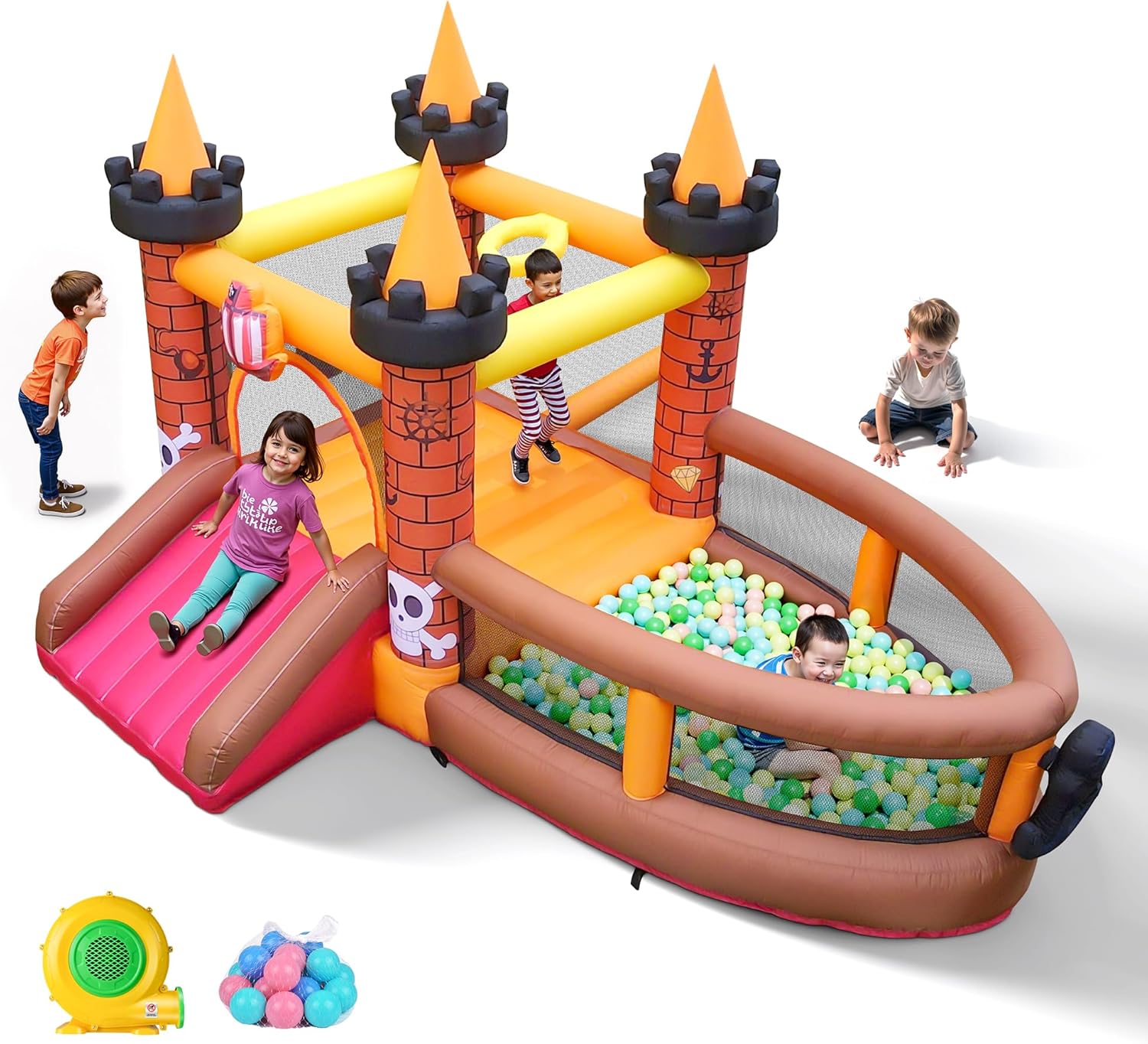 Kids Outdoor Jump House - Château gonflable pour enfants de 3