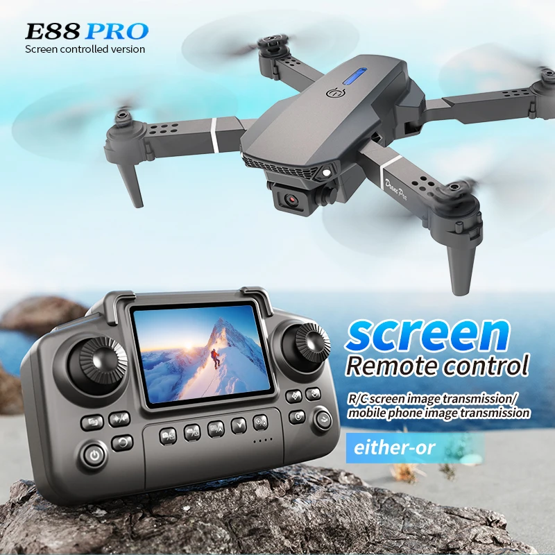Kids Outdoor Entertainment - Drone professionnel E88 PRO avec écran,