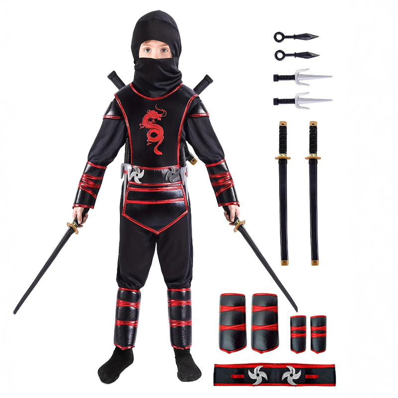 Kids Outdoor Ninja Warrior Course - Enfant guerrier caché furtif Shinobi Cosplay