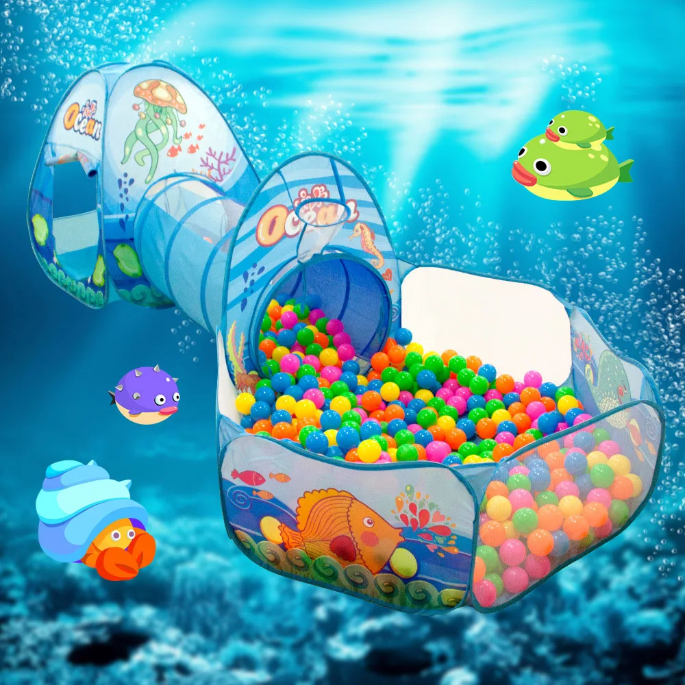 Kids Outdoor Play Tent - Piscine à balles portable 3 en