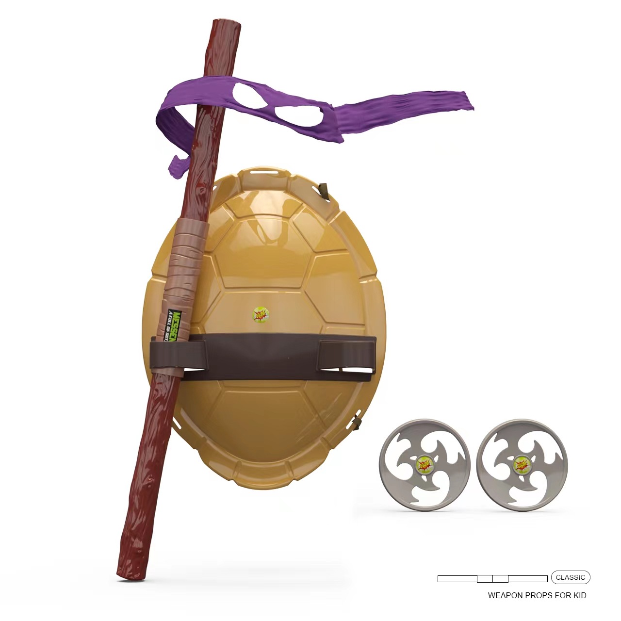 Kids Outdoor Ninja Warrior Course - Nouvel ensemble de coquilles de tortues