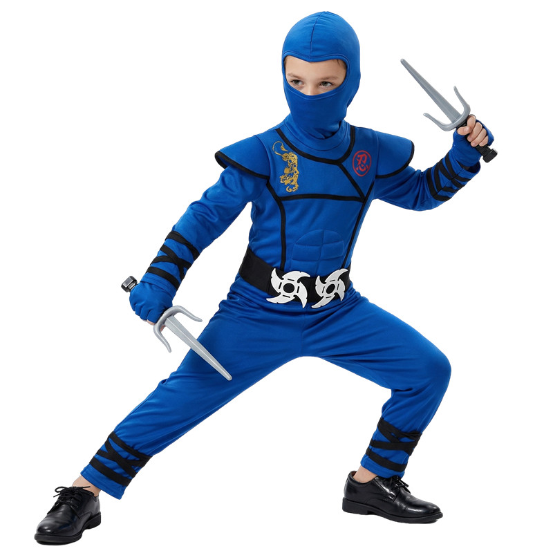 Costume de Ninja noir et bleu  - Kids Outdoor Ninja Warrior Course avis et prix