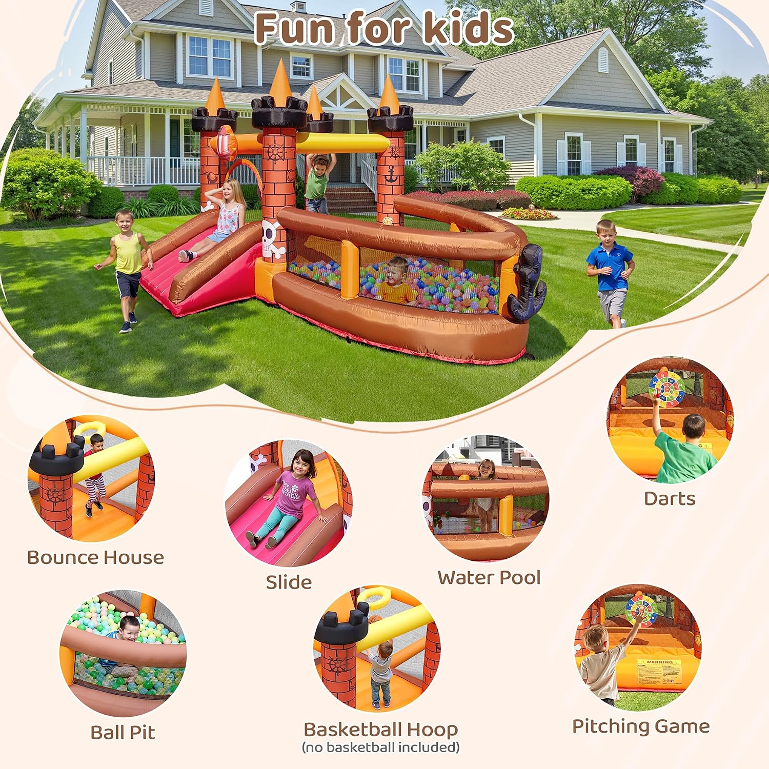 Château gonflable pour enfants - Kids Outdoor Jump House avis et prix
