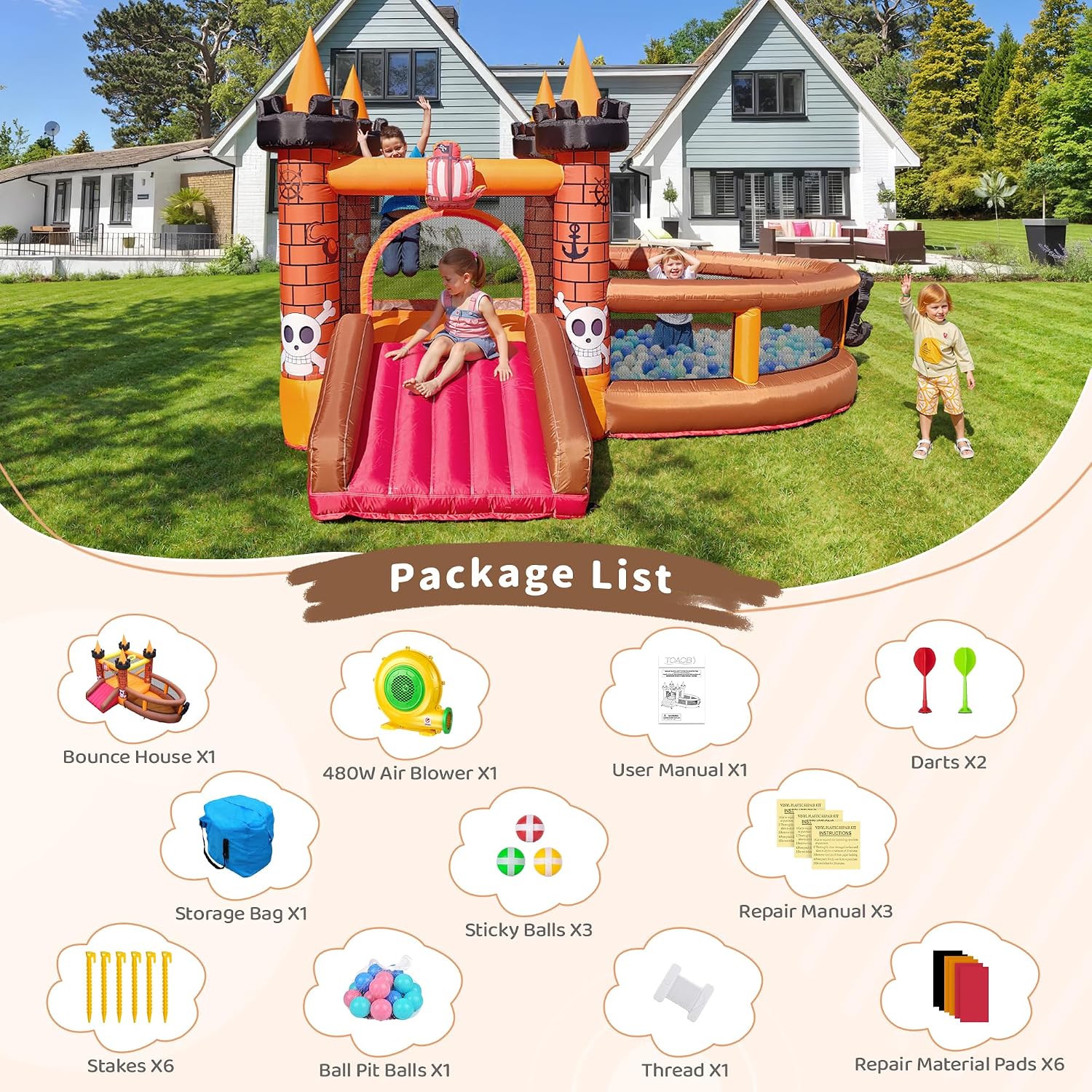 Château gonflable pour enfants - Kids Outdoor Jump House avis et prix