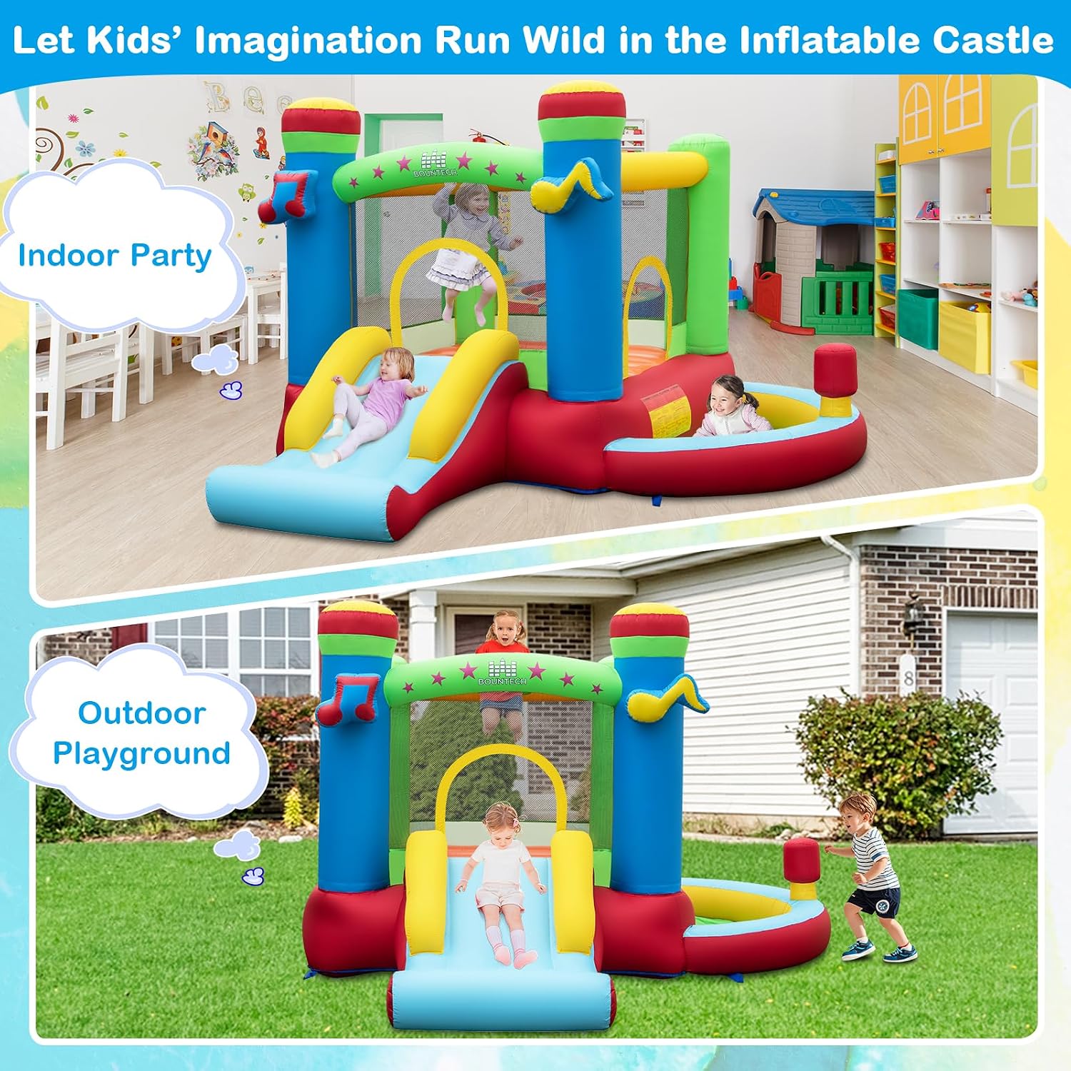 Château gonflable avec piscine - Kids Outdoor Jump House avis et prix